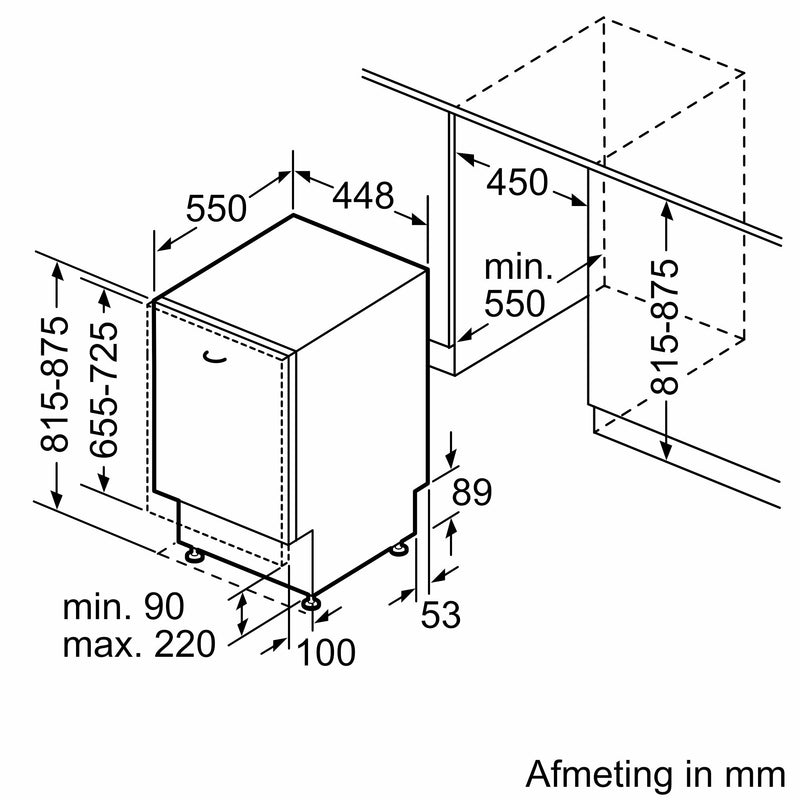 Bosch SPV6EMX05E - Serie 6 - Volledig integreerbare vaatwasser - 45 cm