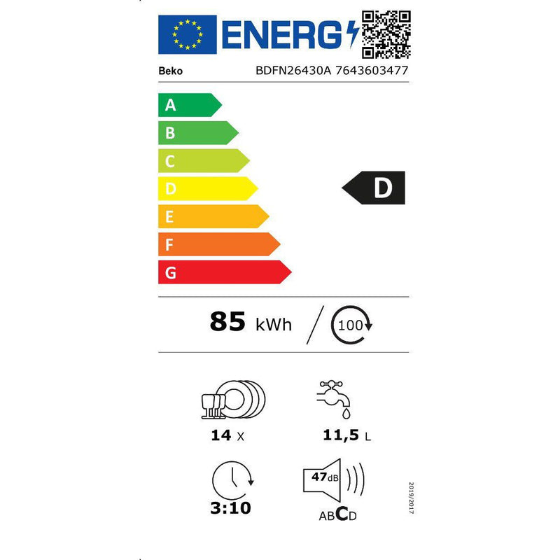 Beko BDFN26430A - Vaatwasser - HygieneShield - Antraciet