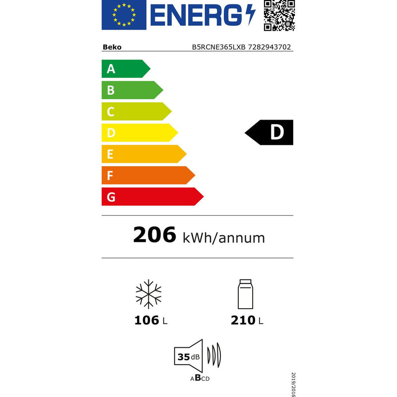 Beko B5RCNE365LXB - Koel-vriescombinatie -Harvestfresh - Inox