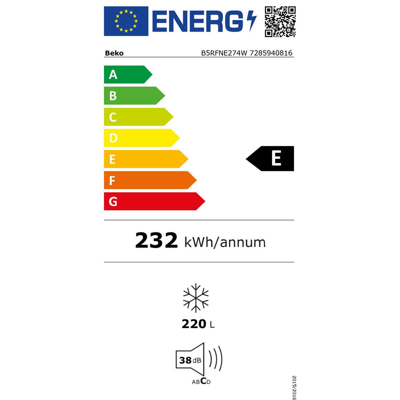 Beko B3RFNE274W - Vriezer - Wit