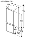 Siemens KI87VVSE0 - IQ300 - Inbouw - Koel-vriescombinatie - 178 cm