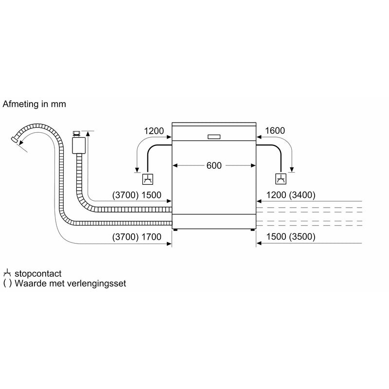 Siemens SN23EW28AE - iQ300 - Vrijstaande vaatwasser - 60 cm - Wit