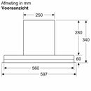 Bosch DBB67AM60 - Serie 6 - Geïntegreerde design Afzuigpkap - 60 cm - zwart glas - Zwart