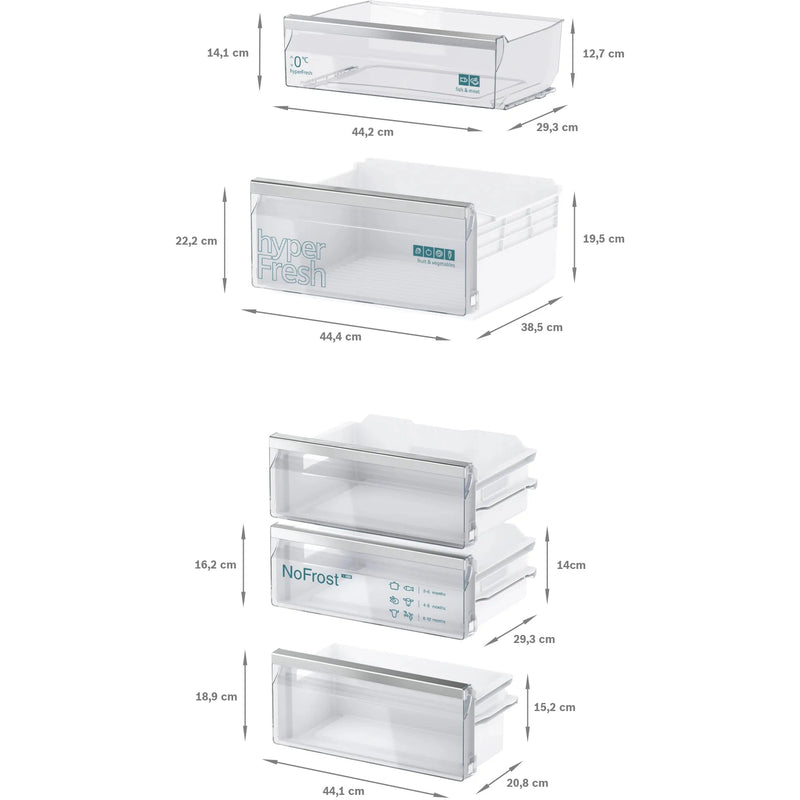 Siemens KI86NVFE0 - IQ300 - Inbouw - Koel-vriescombinatie - 178 cm