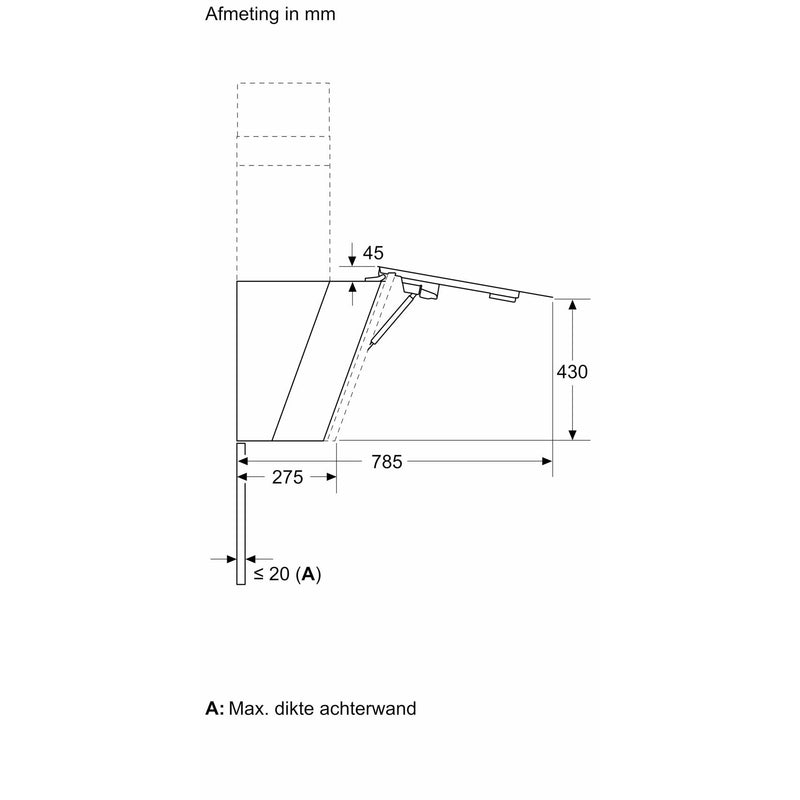 Siemens LC81KAN60 - iQ500 - Wanddampkap - 80 cm - zwart glas