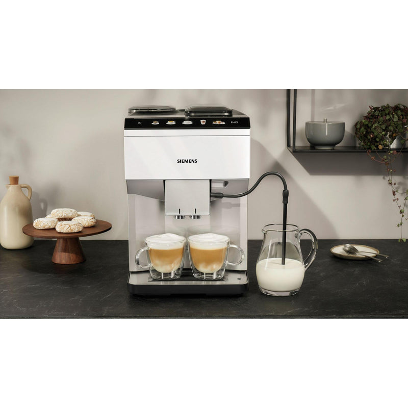 Siemens TP515R02 - EQ500 -  Espresso volautomaat classic - Zilver/Wit - Waterreservoir