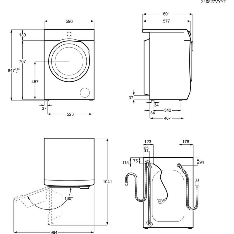 AEG LR73XU844 - 7000 serie - ProSteam® - UniversalDose Wasmachine - 8 kg