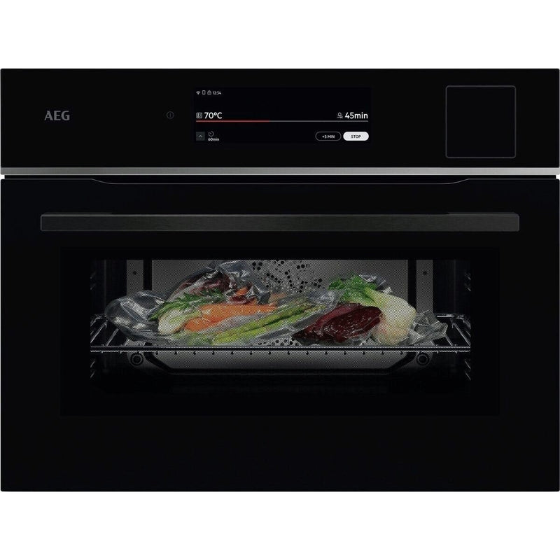 AEG TP9SK821B - 9000 serie -  ProAssist met SteamPro - Combi hetelucht- en stoomoven - 45 cm - Zwart