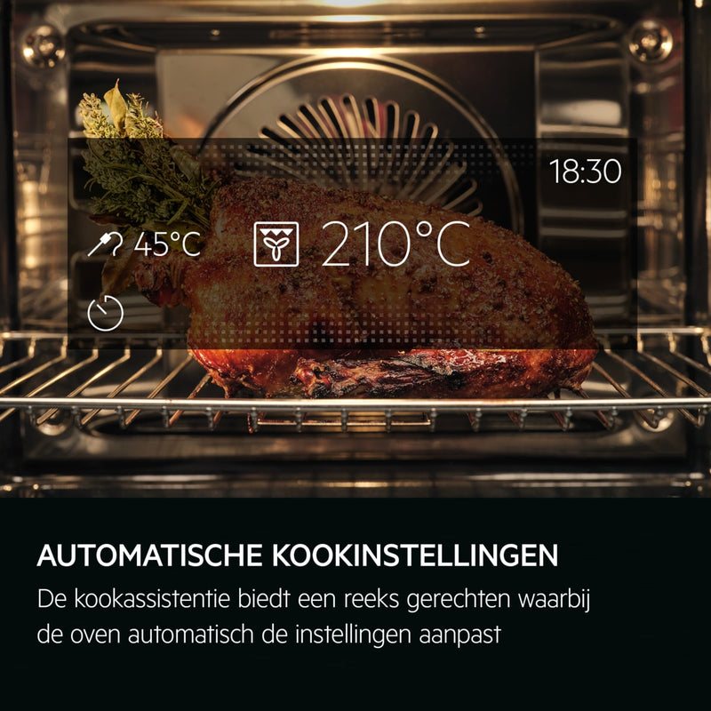 AEG TK8NK621B - 8000 serie -  MealAssist CombiQuick - Combi inbouw magnetron - 45 cm - Zwart