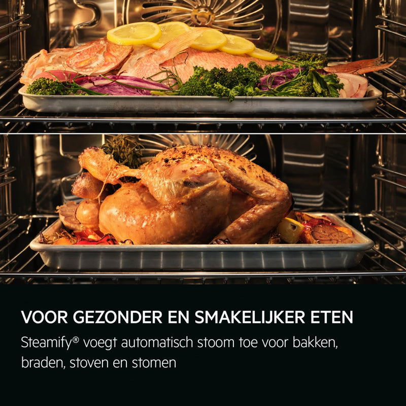 AEG TP9SK821B - 9000 serie -  ProAssist met SteamPro - Combi hetelucht- en stoomoven - 45 cm - Zwart