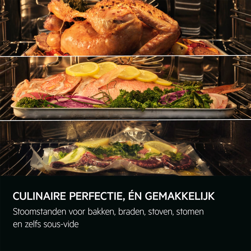 AEG TP9SK821T - 9000 serie - ProAssist met SteamPro - Combi  stoomoven - 45 cm - Mat zwart