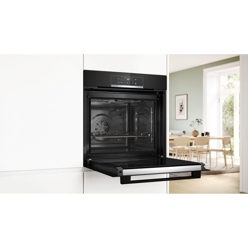 Bosch HQG572BB3F - Serie 4 - Multifunctionele oven met toegevoegde stoom - 60 x 60 cm - Zwart