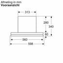 Bosch DBB63BC60 - Serie 2 - Geïntegreerde design afzuigkap - 60 cm - Matzwart
