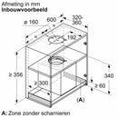 Bosch DBB63BC60 - Serie 2 - Geïntegreerde design afzuigkap - 60 cm - Matzwart