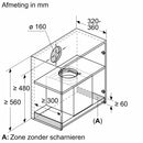 Bosch DBB95CC60 - Serie 4 - Geïntegreerde design dampkap - 90 cm - helder glas - Matzwart