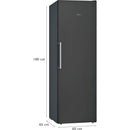 Siemens GS36NVXEV - iQ300 - Vriezer - 186 x 60 cm - Zwart