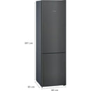 Siemens KG39E8XBA - iQ500 - Koel-vriescombinatie - 201 x 60 cm - Zwart geborsteld staal anti-fingerprint