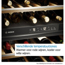 Bosch KWK36ABGA - Serie 6 - Vrijstaande wijnklimaatkast - 186 x 60 cm - Zwart