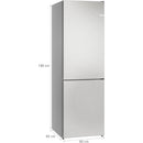 Bosch KGN362LBF - Serie 4 - koel-vriescombinatie - 186 x 60 cm - metal look - Total No Frost