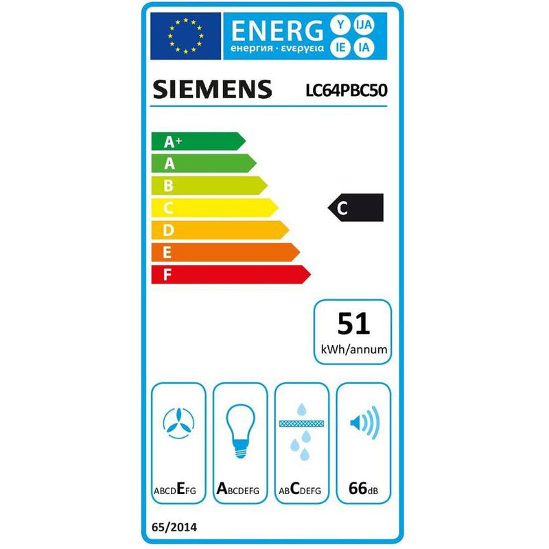 Siemens LC64PBC50 - iQ100 - Wanddampkap - 60 cm - Inox