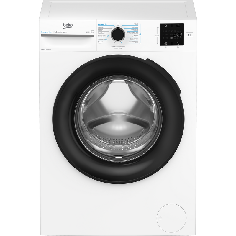 Beko BM3WFT3841W - Wasmachine - 8 Kg - Wit