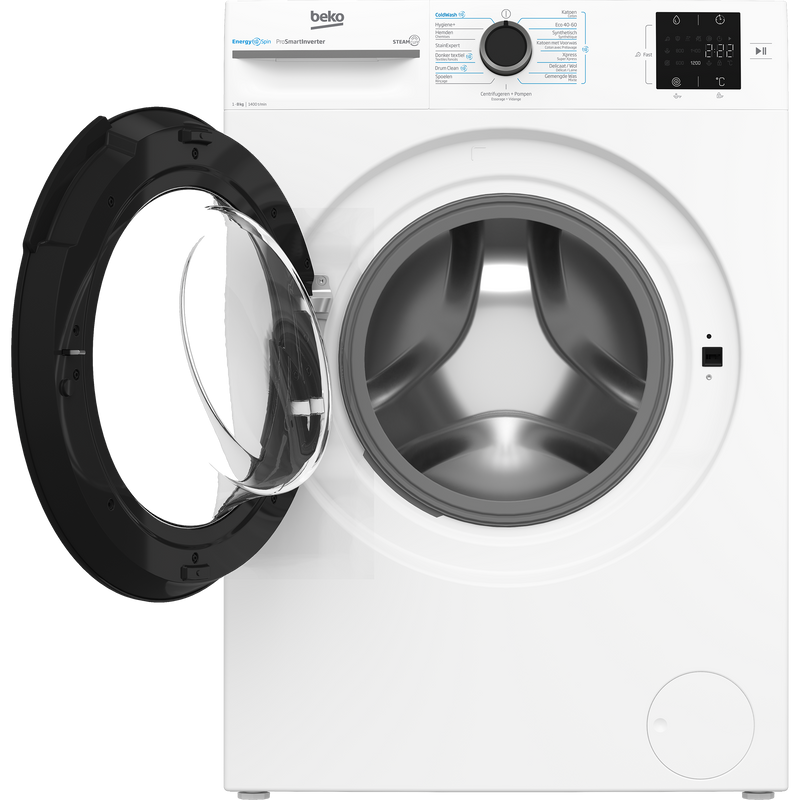 Beko BM3WFT3841W - Wasmachine - 8 Kg - Wit