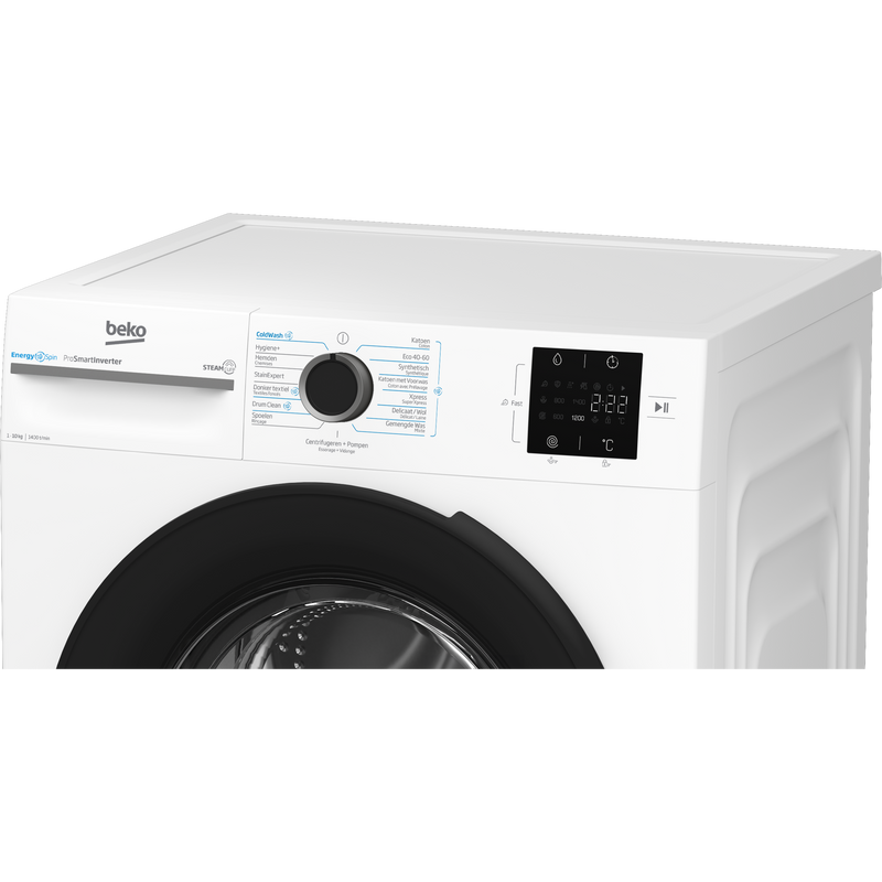 Beko BM3WFT31041W - Wasmachine EnergySpin - 10 kg - Wit