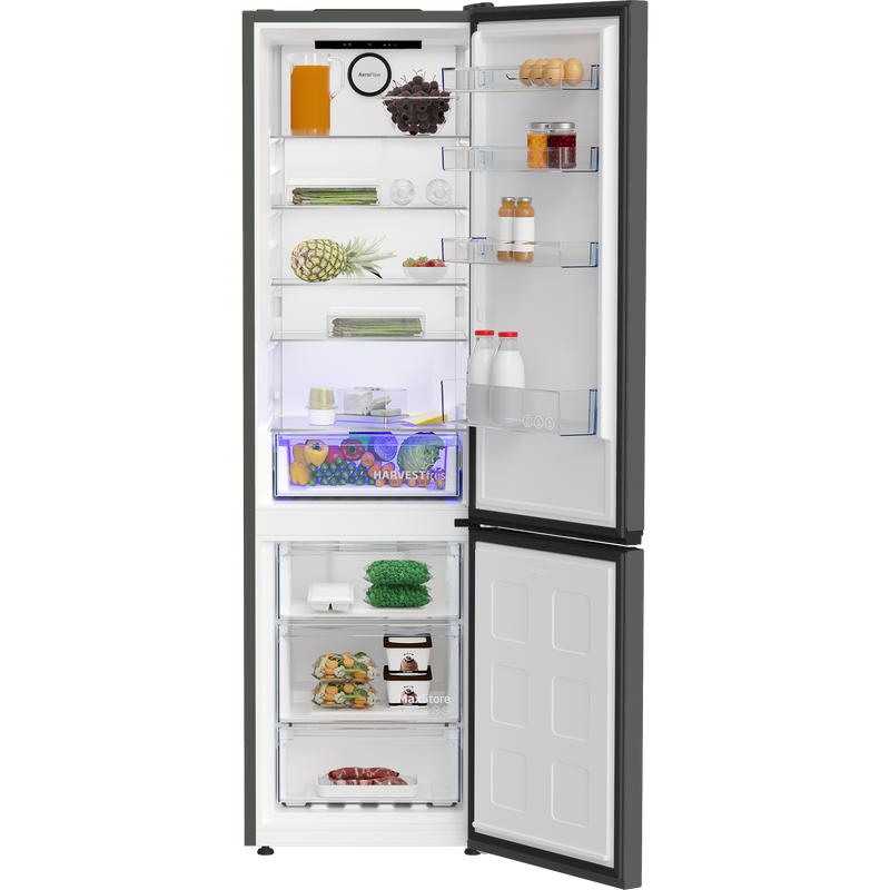 Beko B5RCNE405HG - Koel-vriescombinatie - Harvestfresh - Manhattan grijs