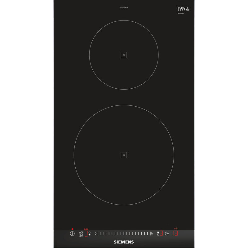 Siemens EH375FBB1E - iQ100 - Domino Inductiekookplaat - 30 cm - Zwart - Opbouw met kader