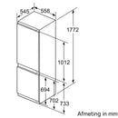 Siemens KI86SAFE0 - IQ500 - Inbouw - Koel-vriescombinatie - 178 cm