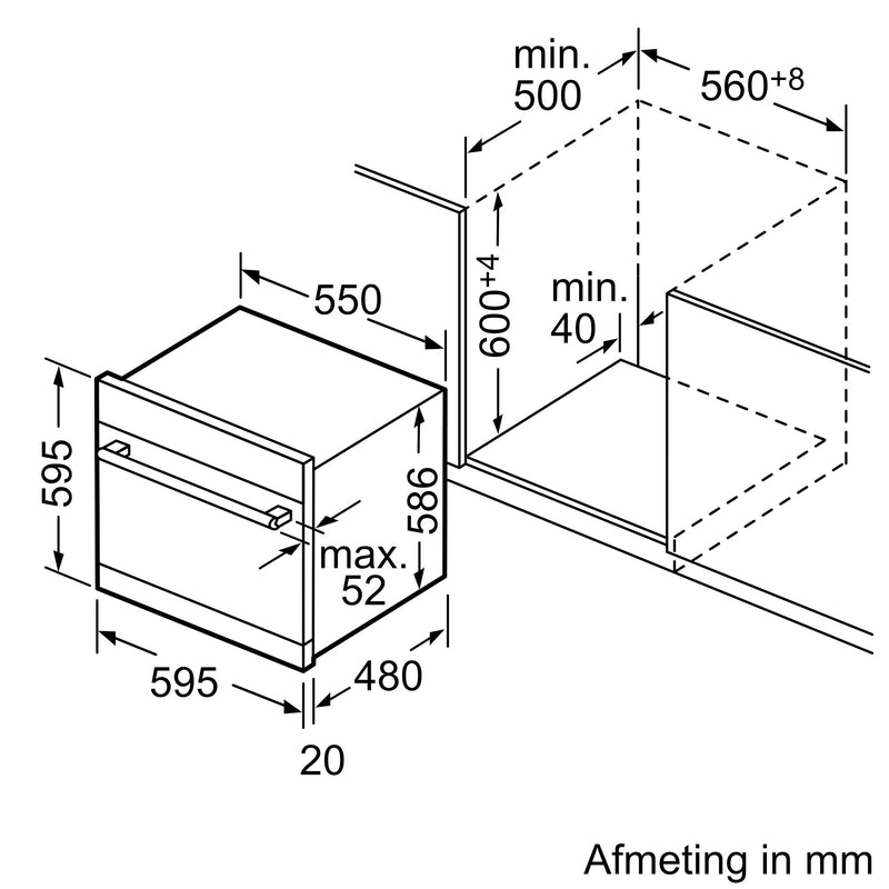 Siemens SC05IB00TE - iQ500 - Integreerbare modular vaatwasser - 60 cm - zwart