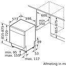 siemens SN43ES22CE - iQ300 - Onderbouw vaatwasser - 60 cm - Geborsteld staal