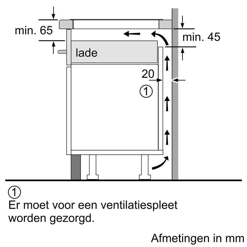 Siemens EH63KHEB1E - iQ100 - Inductiekookplaat - 60 cm - Zwart - Opbouw zonder kader