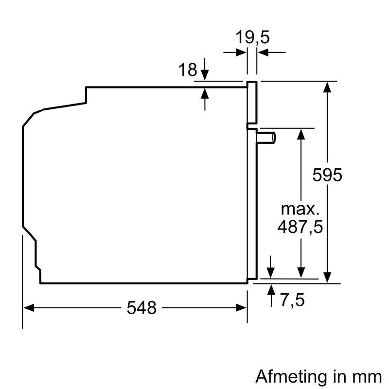 Siemens HB734G2B1 - iQ700 - Inbouwoven - 60 x 60 cm - Zwart