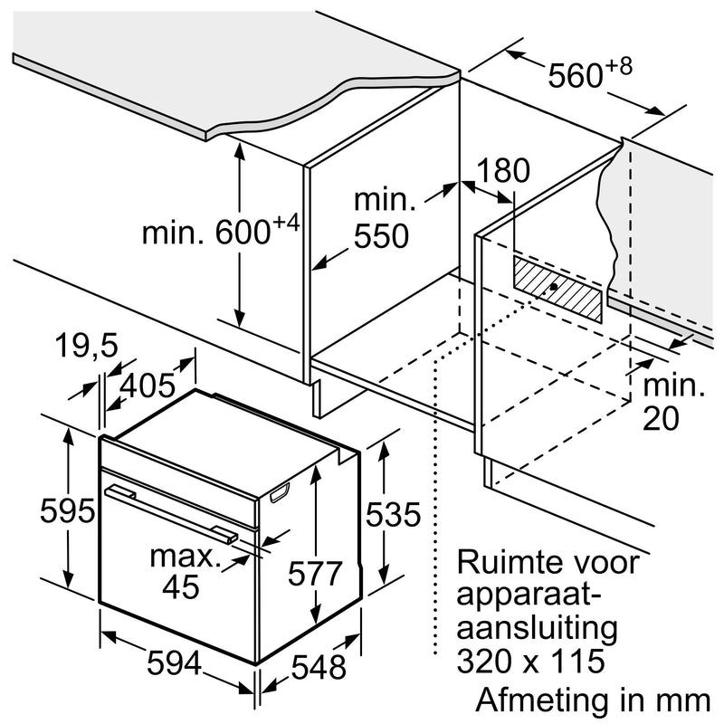 Siemens HS736G3B1 - iQ700 - Combi stoomoven - 60 x 60 cm - Zwart