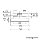 Bosch DHL755BL - Serie 4 - Afvoergroep - 75 cm - Zilver metallic