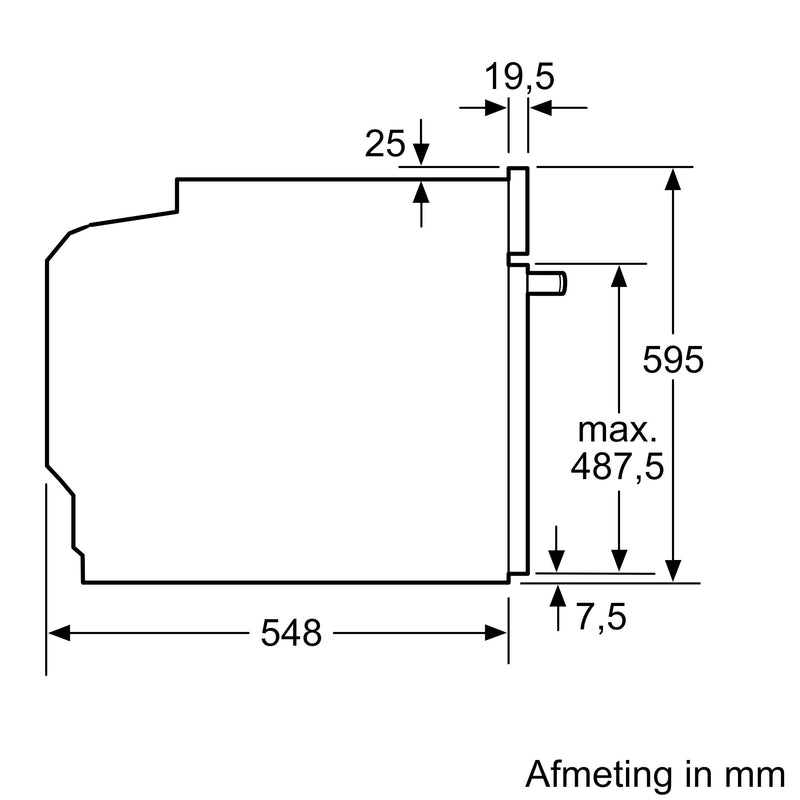 Siemens HB578GES7 - iQ500 - Inbouwoven - 60 x 60 cm - Zwart