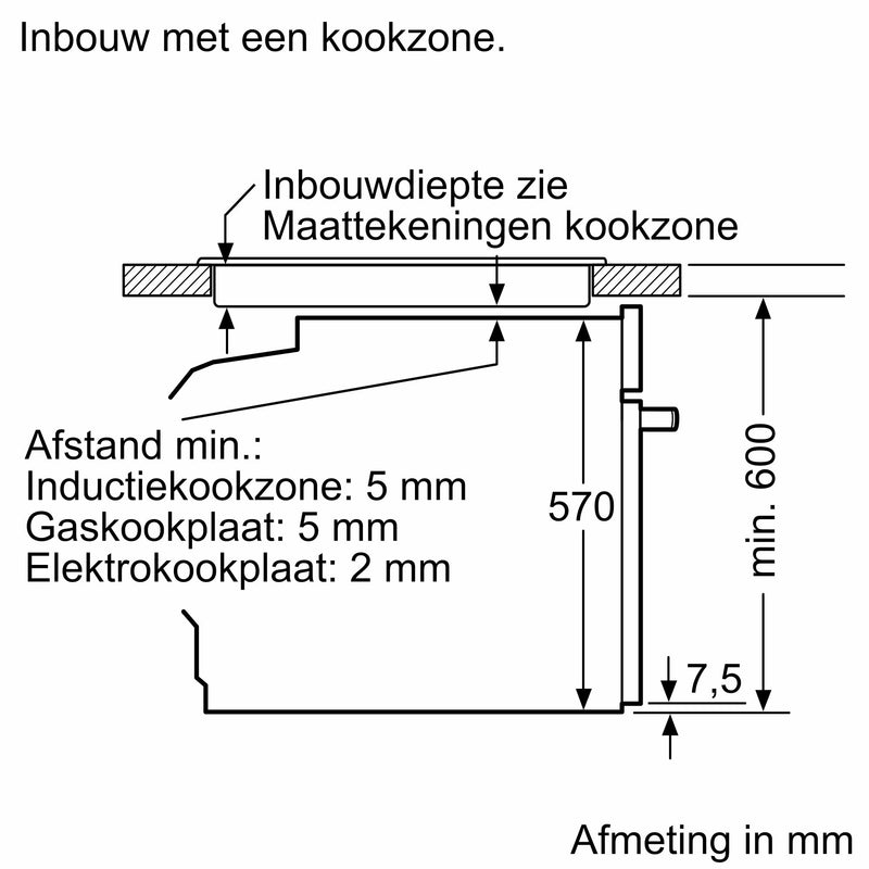 Siemens HB578HBS7 - iQ500 - Inbouwoven - 60 x 60 cm - Zwart