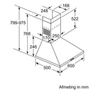 Bosch DWP64BC50 - Serie 2 - Wanddampkap - 60 cm - Inox