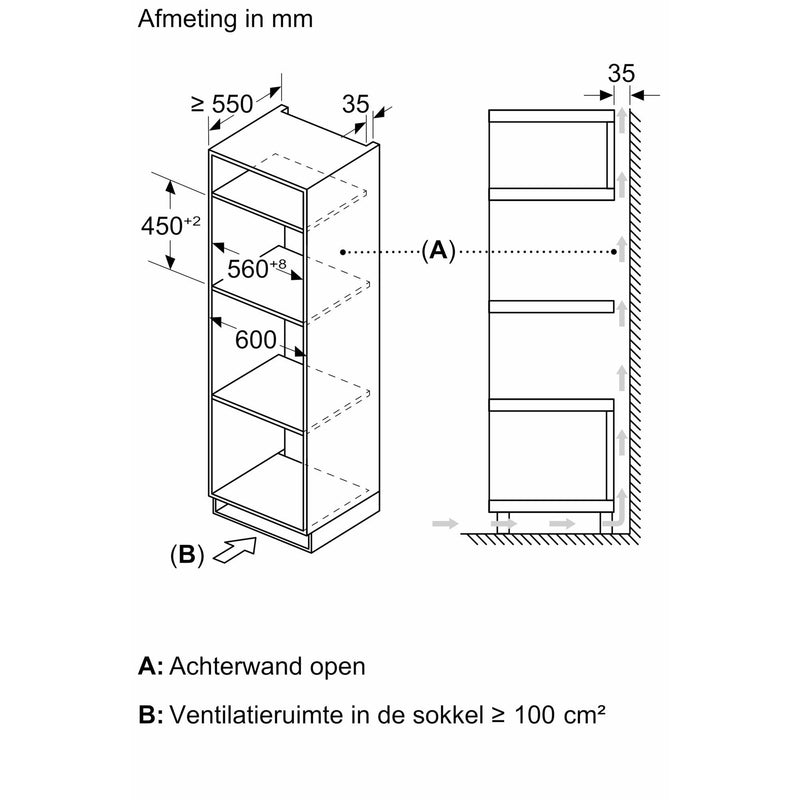 Bosch CMA585GS1 - Serie 6 - Inbouwmagnetron met heteluchtfunctie - 60x45 cm - Inox