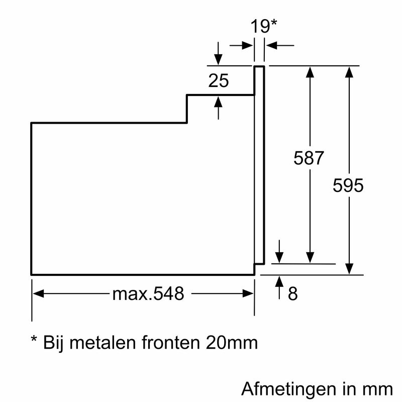 Siemens HB010FBR1S - iQ100 - Inbouwoven - 60 x 60 cm - Inox