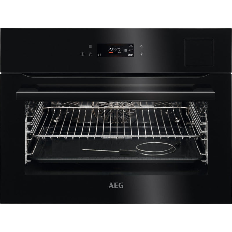 AEG KSK792280B - 9000 serie - SteamPro - Combi stoomoven - 45 cm - Zwart