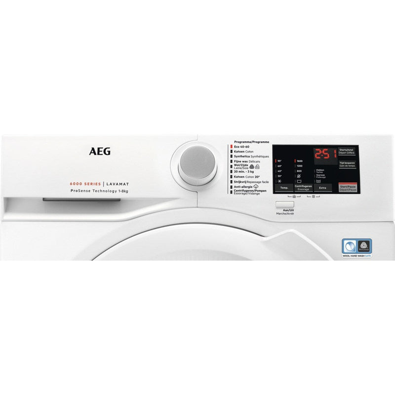 AEG LF62R862 Wasmachine bedieningspaneel