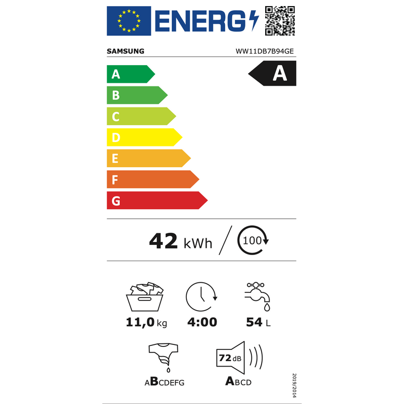 Samsung WW11DB7B94GEU3 - 7000 serie - BESPOKE AI Wash - 11 Kg - Wasmachine