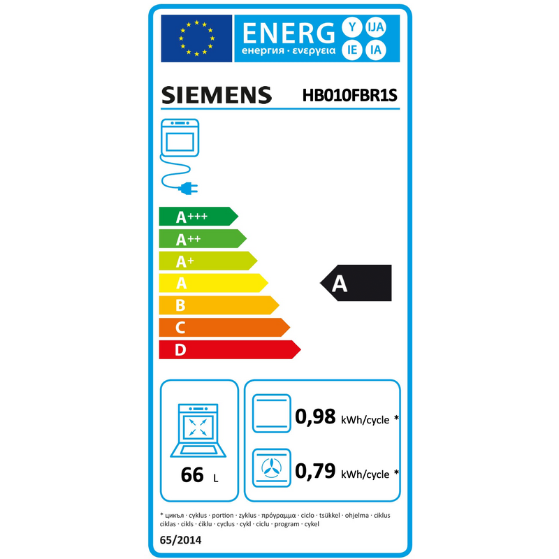 Siemens HB010FBR1S - iQ100 - Inbouwoven - 60 x 60 cm - Inox