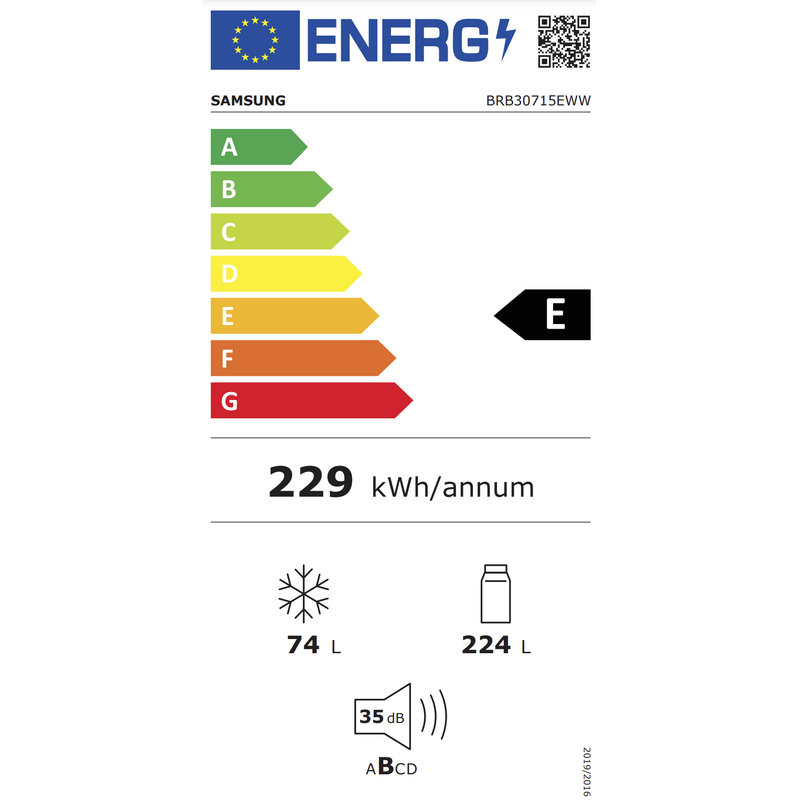 Samsung BRB30715EWW  - Inbouw - Koel-vriescombinatie - Deur-op-deur