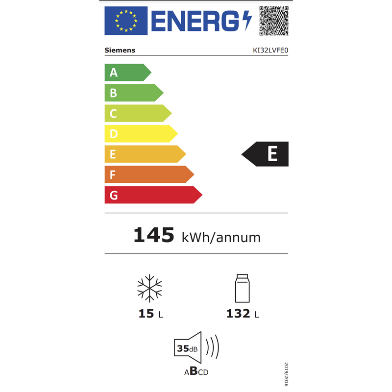 Siemens KI32LVFE0 - IQ300 - Inbouw - Koelkast - 102 cm