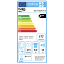 Beko B5T68247C0 - Warmptepompdroger - 8 Kg - Wit