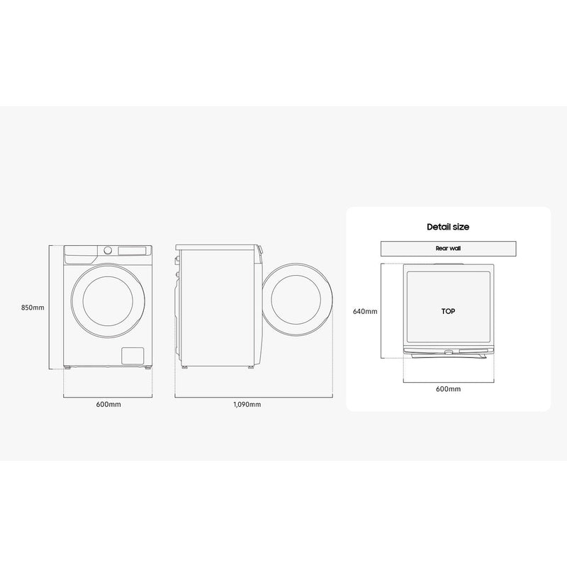 Samsung WW90DG6U85LK - 6000 serie -AI Wash - 9Kg - Wasmachine