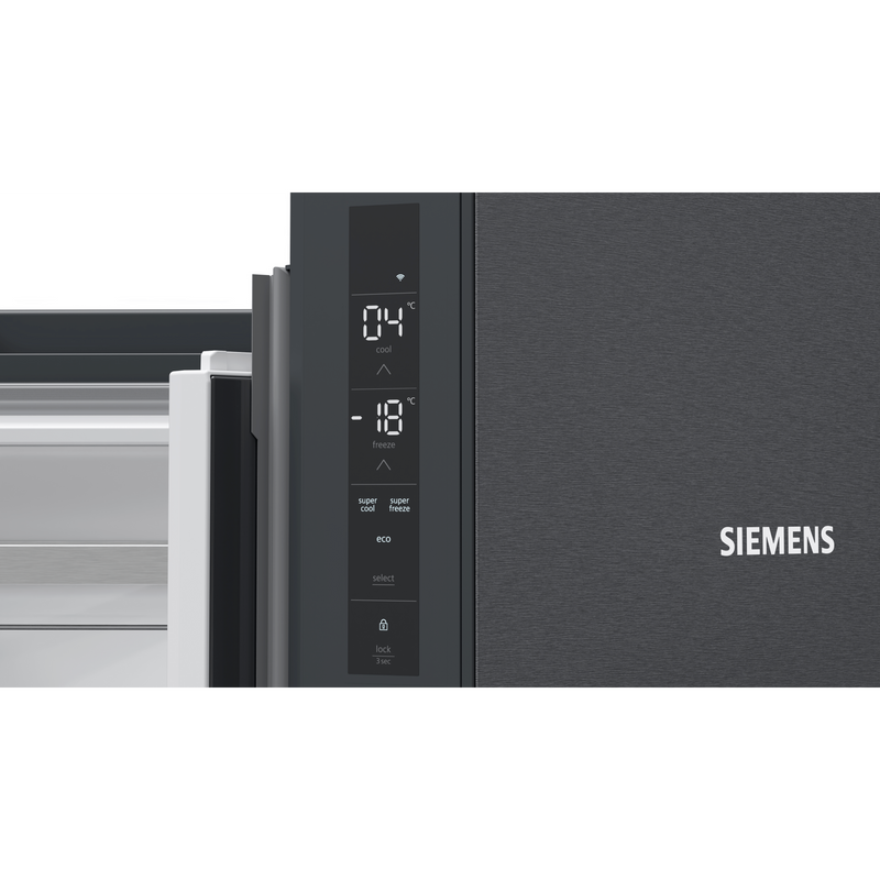 Siemens KF96NAXEA - iQ500 - Amerikaanse koelkast - Vrijstaand - Zwart